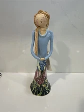 Vintage 2002 Blue Sky Clayworks Heather Goldminc Hand Painted Angel