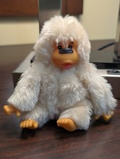 Vintage Russ Berrie Baby Gonga 5-1/2" White Plush Gorilla Monkey Toy