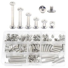 140 Pcs 70 Set Chicago Screws Binding Post Leather Rivets Kit M5 Assorted
