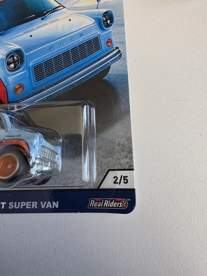 Transportadores de carga Hot Wheels Ford Transit Super Van -Gulf Car Culture - en protector Foto 2 de 4