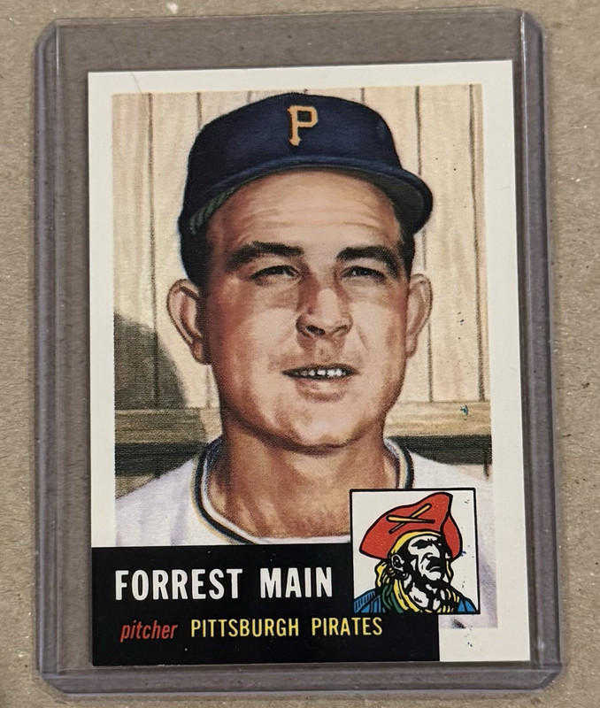 Topps 1991 Archives Ultimate 1953 Set Forrest Main Autograph Pirates #198
