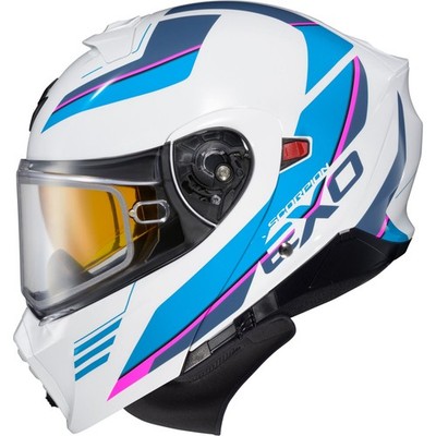 EXO-GT930 Cold Weather Helmet Modulus - White/Blue - Large Dual Pane 93-1025-SD