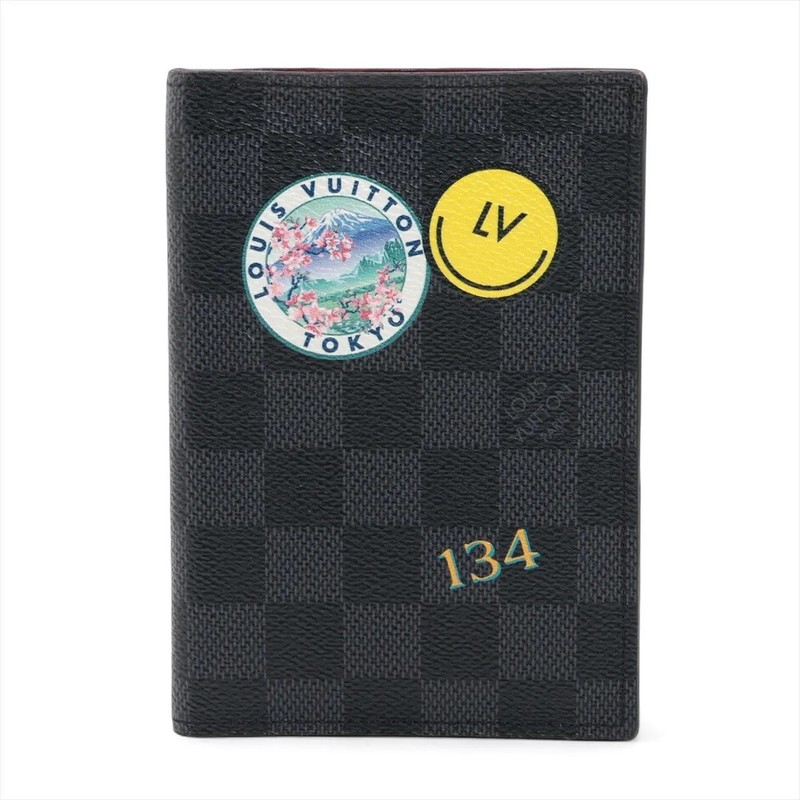 [Ebay Live] SB08-96 Louis Vuitton Damier Graphite LE Patches Pocket Organizer