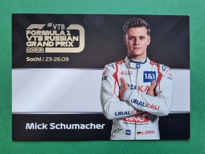2021 Mick Schumacher Autogrammkarte - F 1 VTB Russian G. P. Sochi - Haas F1 Team