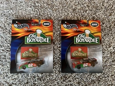 Chef Boyardee 2002 Hot Wheels Racing Car 02 Bobby Labonte Pontiac Lot Of 2-New - Image 1 of 2