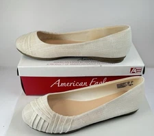 American Eagle Bree L White Flats Shoes Women’s 7W NIB Vintage Payless