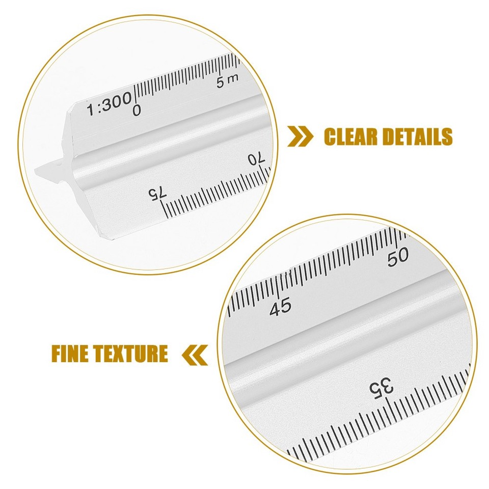 Multi Function Triangular Plastic Measuring Scale Ruler for Drafting ...