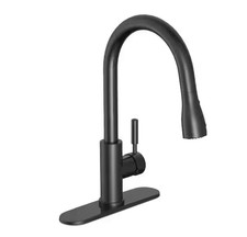 Glacier Bay Garrick Single-Handle Pull-Down Sprayer Kitchen Faucet - Matte Black