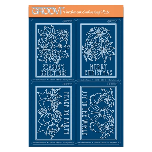Clarity Stamps - Mini Makes - Christmas Florals Mini Groovi Plate Collection
