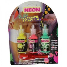 Hott Products Neon Body Paints 3 Glow In The Dark Ultraviolet Pen
