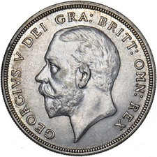 1929 Wreath Crown - George V British Silver Coin - Very Nice