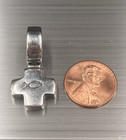 Vintage Silpada Sterling Cross Pendant, Religious Fish Symbol, Hinged Bail 10.1g — photo 1