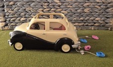 Sylvanian  Families Cream/Black Wedding Car inc Trailing Shoes