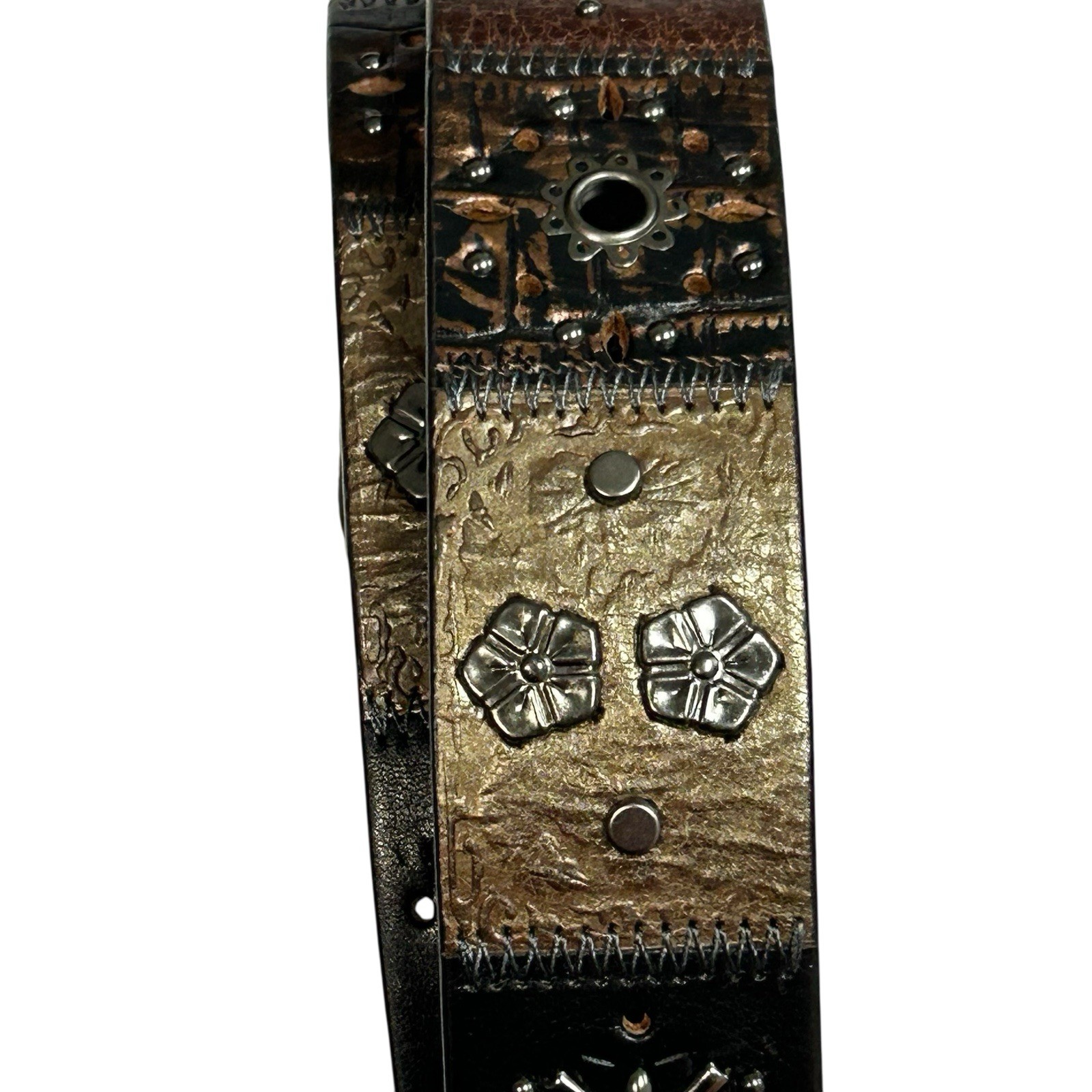 Fossil Genuine Leather Patchwork Brown/Black Men'… - image 4