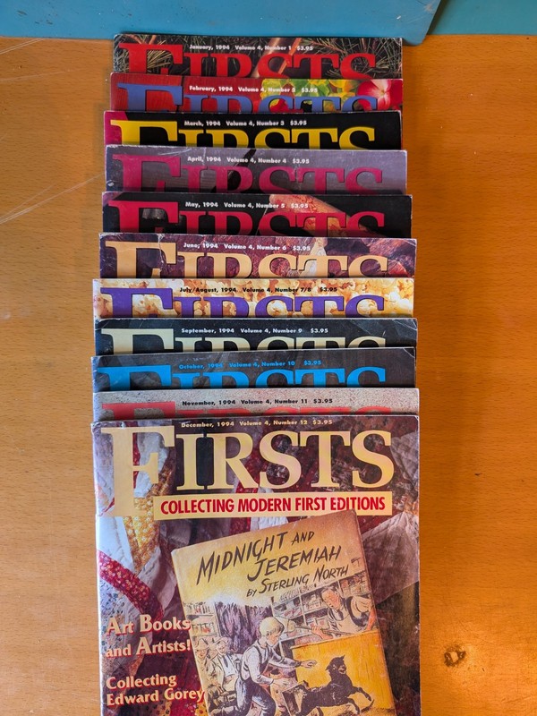 FIRSTS BOOK COLLECTORS MAGAZINE 1994 SET Steinbeck KEROUAC Woolf WEISE Huxley