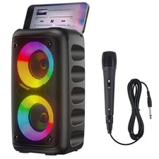 Maquina Recargable Para Karaoke Bocinas Bluetooth Parlantes Grande Con Microfono