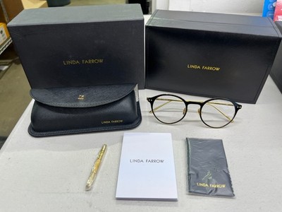 Linda Farrow - Lee Eyeglasses in Black / Gold - LFL1017C1