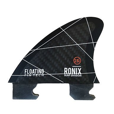 Ronix 2.5'' Floating Fin-S 2.0 Tool-Less Fiberglass Right Surf Fin (Charcoal)