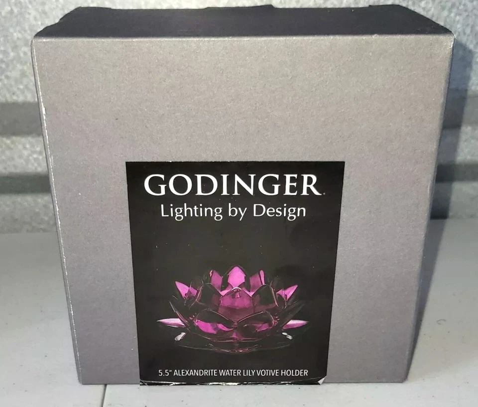 SOPORTE VOTIVO GODINGER 5.5" ALEJANDRITA LIRIO DE AGUA / NUEVO En CAJA Foto 4 de 4
