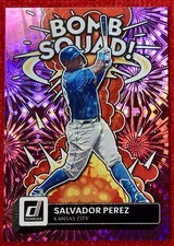 2022 Panini Donruss Salvador Perez #BS-1 Bomb Squad Pink Fireworks Royals MLB