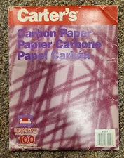 CARTER'S CARBON PAPER MIDNIGHT 100 SHEETS 8-1/2" x 11" NOS BLACK  VINTAGE @@@@@@
