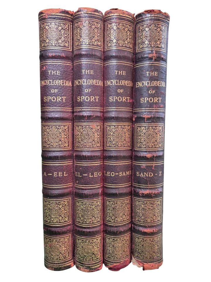 The Encyclopaedia of Sport 4 vols by Hedley Peek & Aflalo 1900 Antque Hardcover - Image 2 of 4