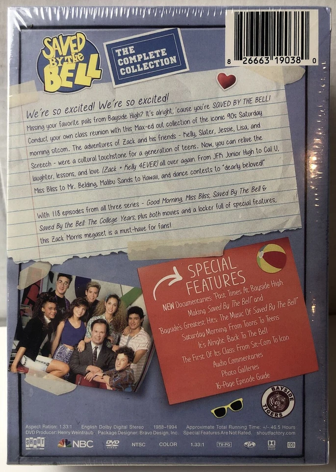 Saved By The Bell Complete Collection 16-DVD Set Seasons 1-4+College Years - Image 3 of 3