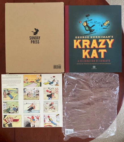 George Herriman's Krazy Kat Celebration Sundays Near NEW Postcards & Mailing Box