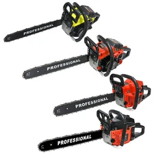 52cc Gas Chainsaw 20" Gasoline Powered Chain Saws Engine Cutting Handheld 2Cycle