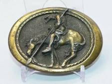 "End of the Trail" Belt Buckle The Great American Buckle Company 1982 Serial #'d