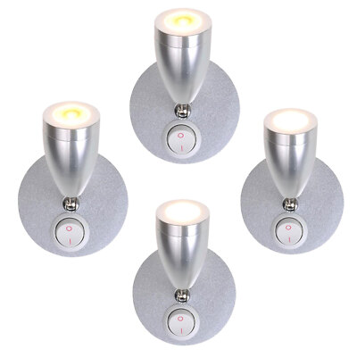 4er Set Wohnwagen Beleuchtung Led Aufbausport schwenkbar 12v, 160lm, 65x70-110mm