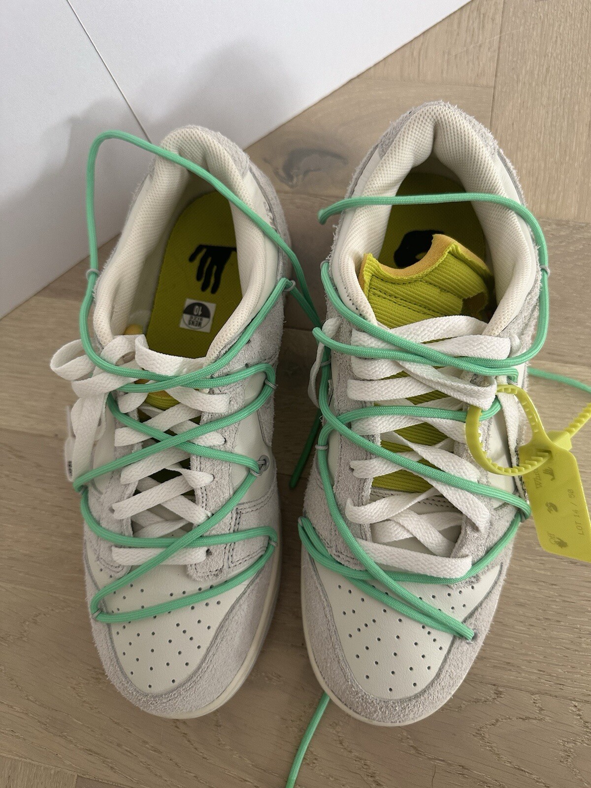 OFF WHITE X NIKE Taglia 10 Nike Off White x Dunk Low lotto 14 di 50