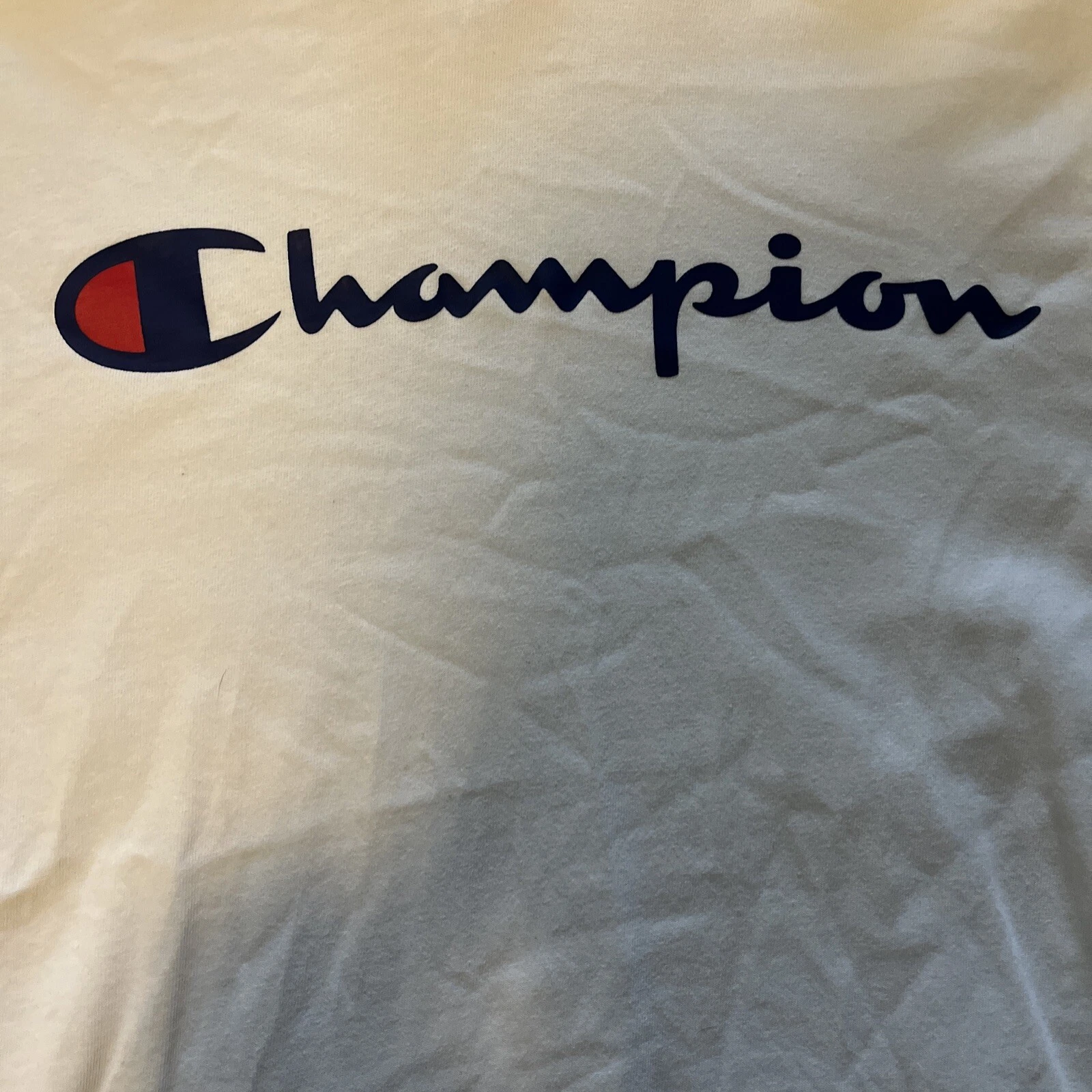 VETEMENTS Camicia uomo S Champion bianca manica lunga con cappuccio