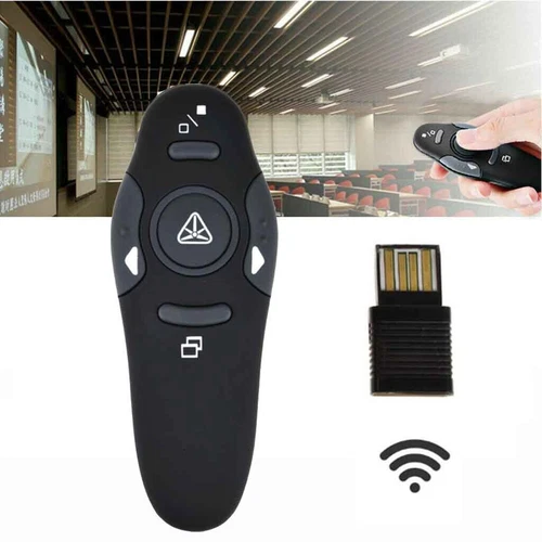 Wireless PPT USB Presenter Powerpoint Presentation Laser Pointer Clicker Pen