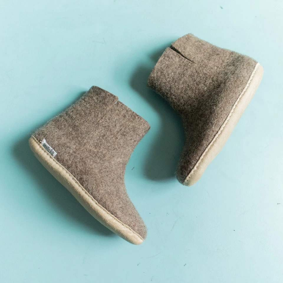 Botines Zapatilla Hechos a Mano Fieltro Lana Sin Cordones Tobillo Alto Fieltro Lana Talla EU 38 Foto 2 de 4