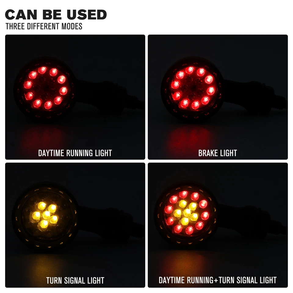 For Yamaha V Star 650 XVS650 XVS650A 950 2X LED Blinker Brake Turn Signals Light - Image 4 of 4