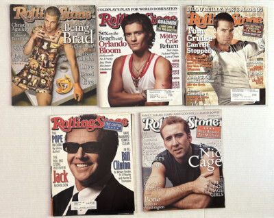 Rolling Stone 1998~2005 BRAD PITT  #824 A List actors BLOOM Cruise CAGE #974 +