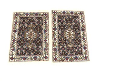2 x Handgeknüpfter Orientteppich Moud   Auto Fußmatten( 60 X 40 CM)   Neu Top