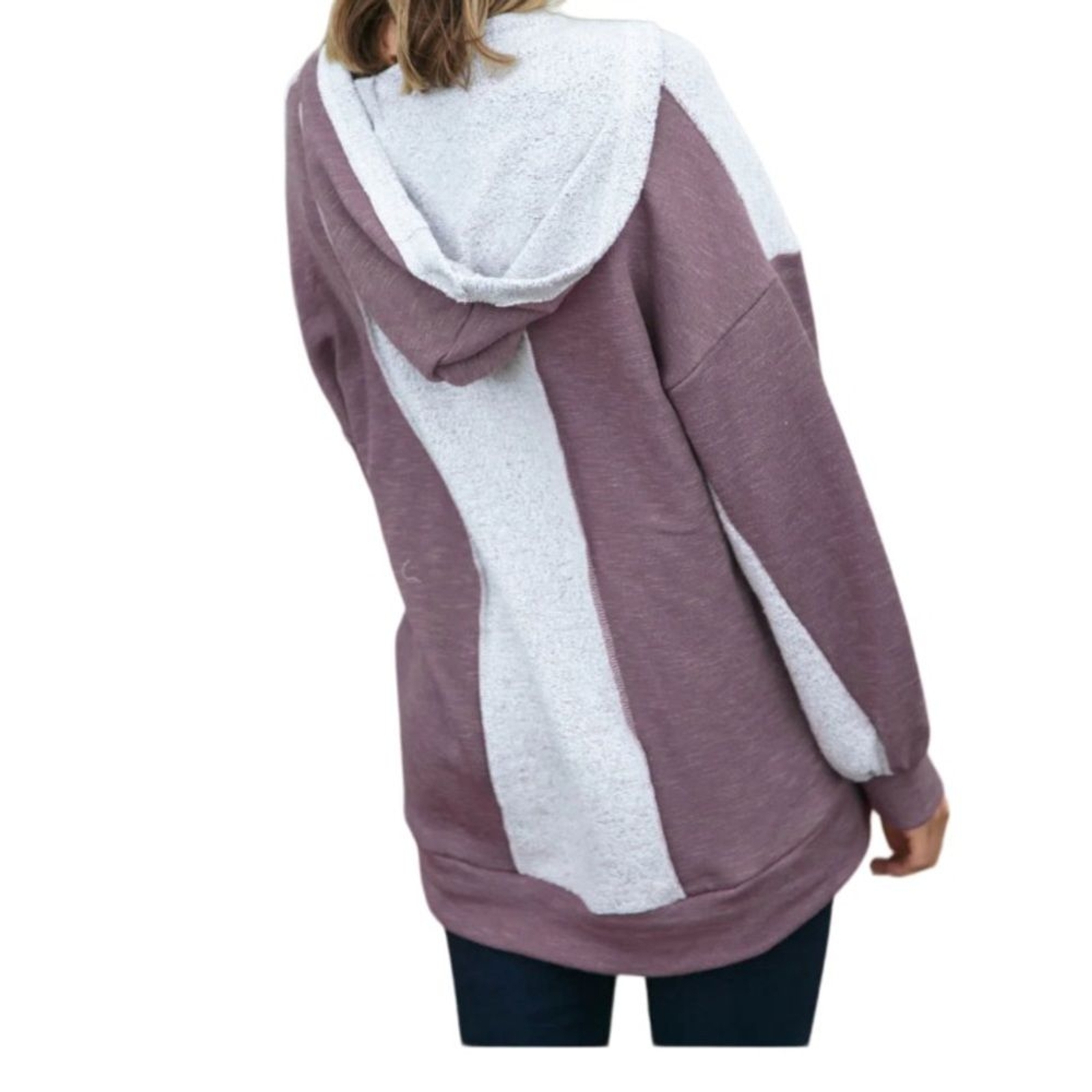 Sugarfox Aztec Tribal Color Block Sweatshirt Hoodie Front Pocket Size Medium