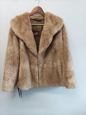 Vintage Real Fur Coat. Label Karter Of Scotland. Light Honey Blond. Size Medium.