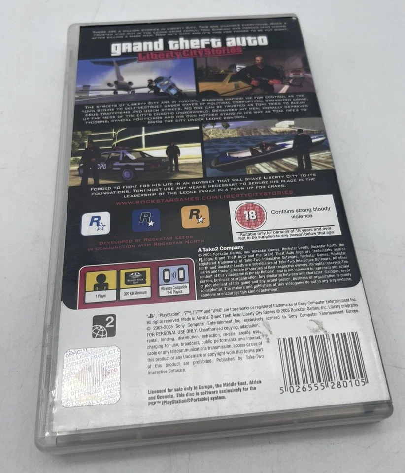 Grand Theft Auto: Liberty City Stories PSP W/Map and Tested - Image 2 of 3