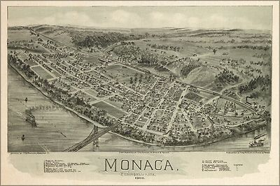 Poster, Many Sizes; Map Of Monaca, Pennsylvania 1900 | eBay