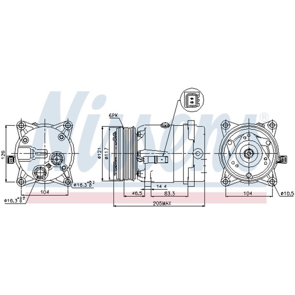 Kompressor Klimaanlage Passend FüR Peugeot 406 Break CitroëN C5 I Xantia-image