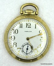 Beautiful 1948 Hamilton 992B 21 jewel Pocket Watch in a Keystone 10K GF Case