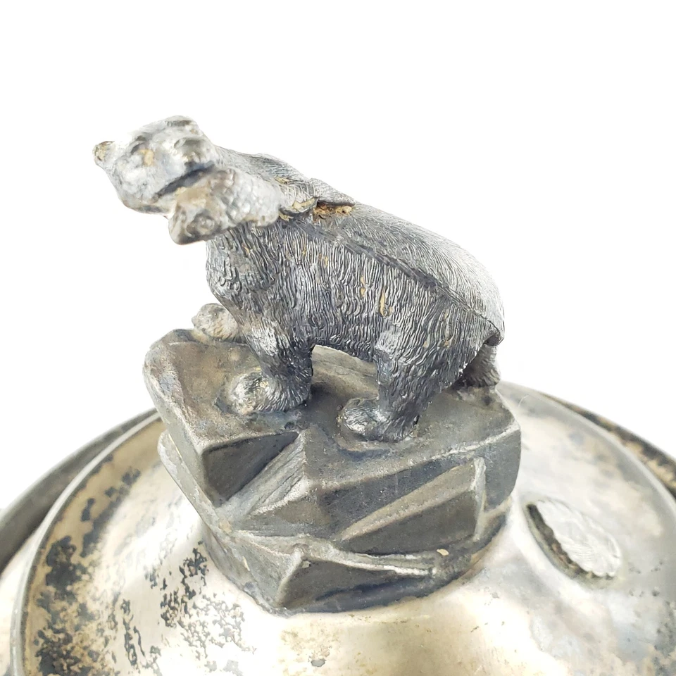 Jarro de água gelada antigo 1878 Missouri Pacific Railroad MOPRR Reed & Barton - Imagem 2 de 4