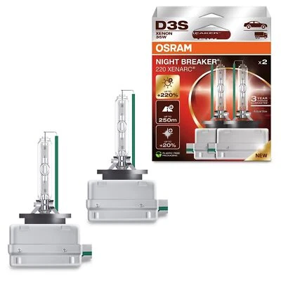 2x OSRAM XENARC NIGHT BREAKER 220 D3S +220% VERSION 2025 XENON DUOBOX PK32d-5 - Bild 1 von 4