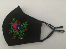 3pcs Set Premium Triple-Layer Face Mask - Reusable Washable Cotton Cloth Black