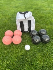 Premium Quality Official Tournament Bocce Sets - 107mm with Pink balls