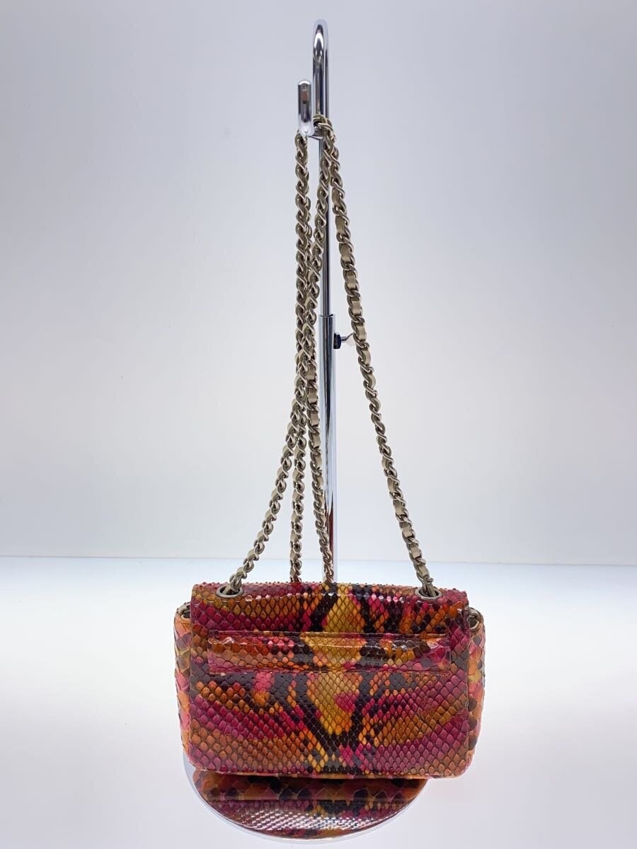 CHANEL Mini Matelasse Python Single Flap Animal P… - image 3