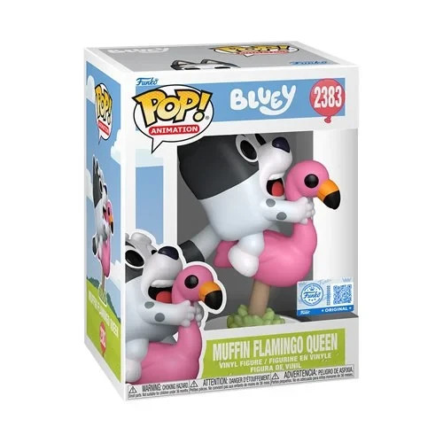 Bluey Funko Pop Muffin Flamingo Queen Exclusive # 2383 w/Protector PREORDER